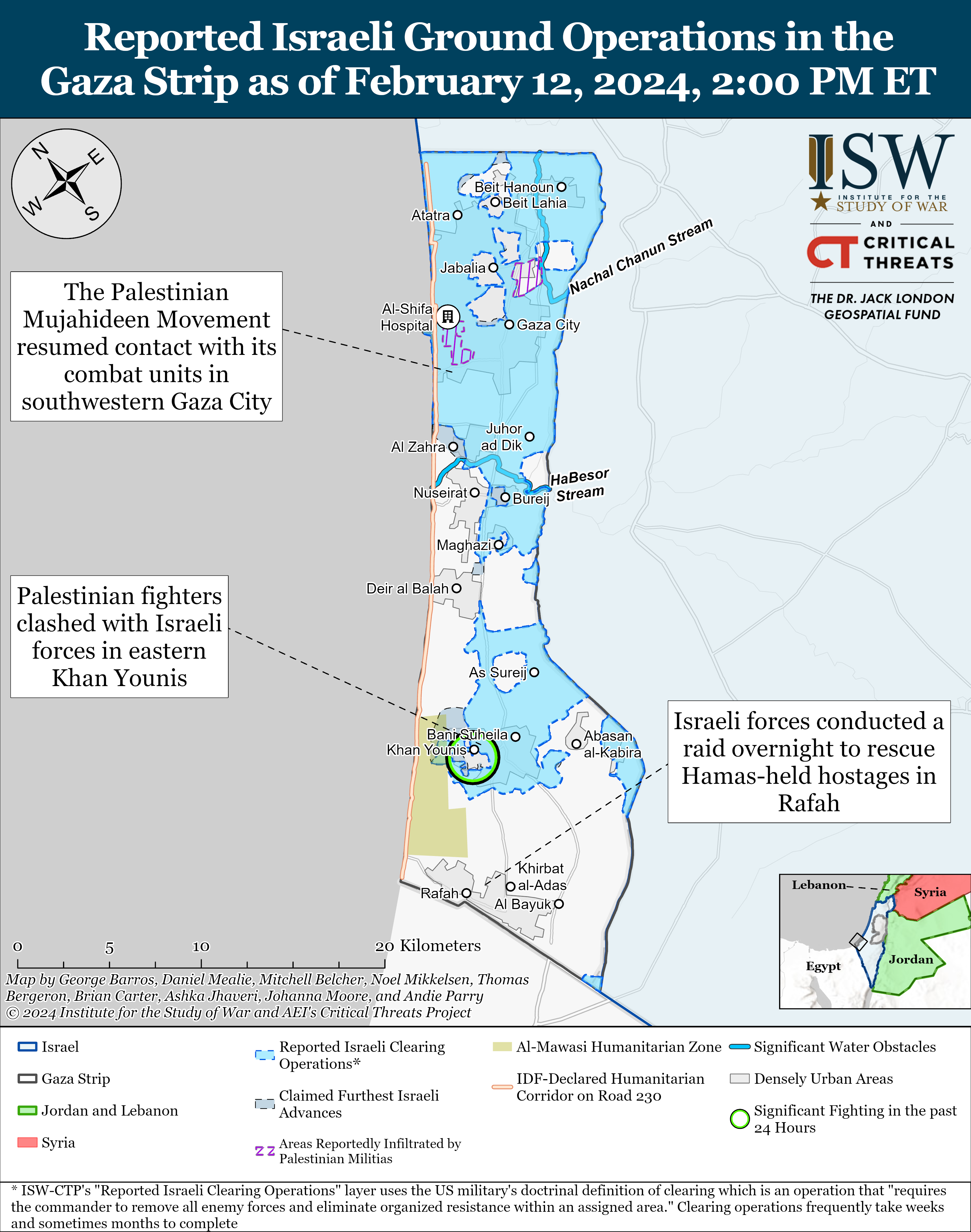 Iran Update February 12 2024 Institute For The Study Of War   Gaza Clearing Battlemap Febuary 12%2C2024 